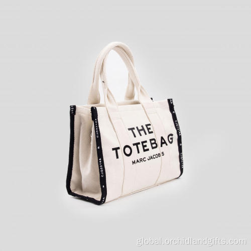 Black Letter Canvas Tote Bag